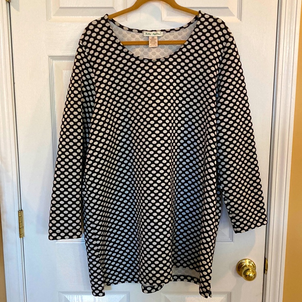 Ulla Popken Polka Dots Round Tunic Multi Size 20/22